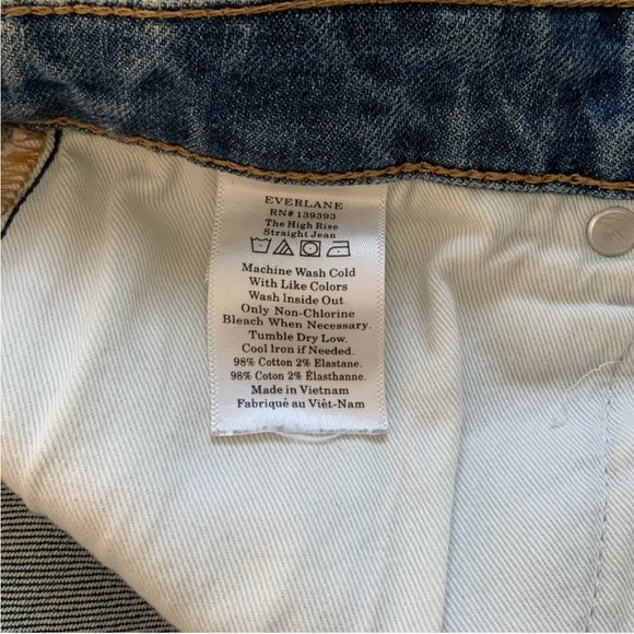 Everlane High rise straight jeans - Picture 5 of 5